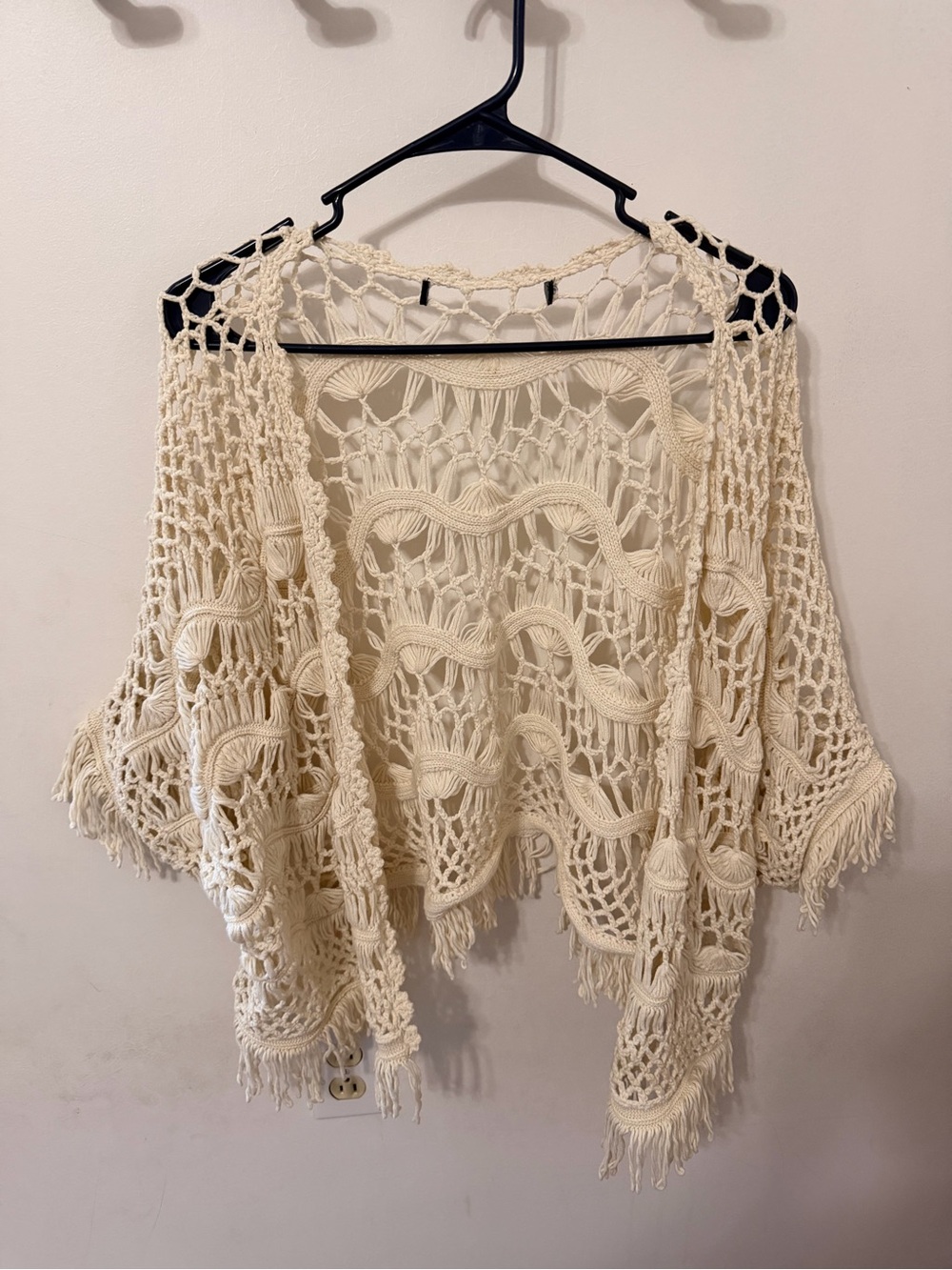 American Eagle Bat Wing Boho Crochet Shrug